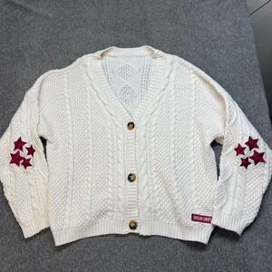 Official Taylor Swift Women's Red TV Cardigan, Limited Edition Knit Star XL/2XL